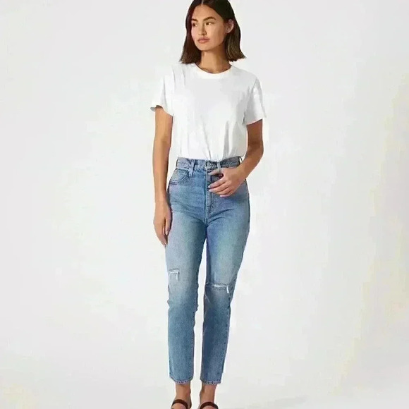 SLVRLAKE Beatnik Ankle Jeans Wash Rockaway Distressed - Picture 1 of 8